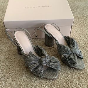 Loeffler Randall Celli knotted glitter sandals